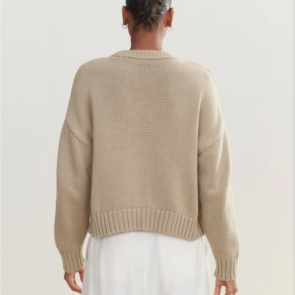 NWT Jenni Kayne Chloe Crewneck in Wheat - Picture 4 of 7